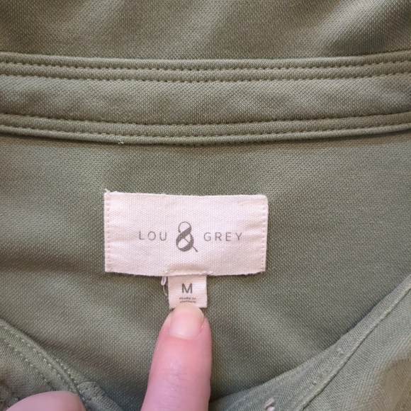 Lou & Grey Women's Olive Green Sleeveless Shorts Romper, Size M - Picture 8 of 9